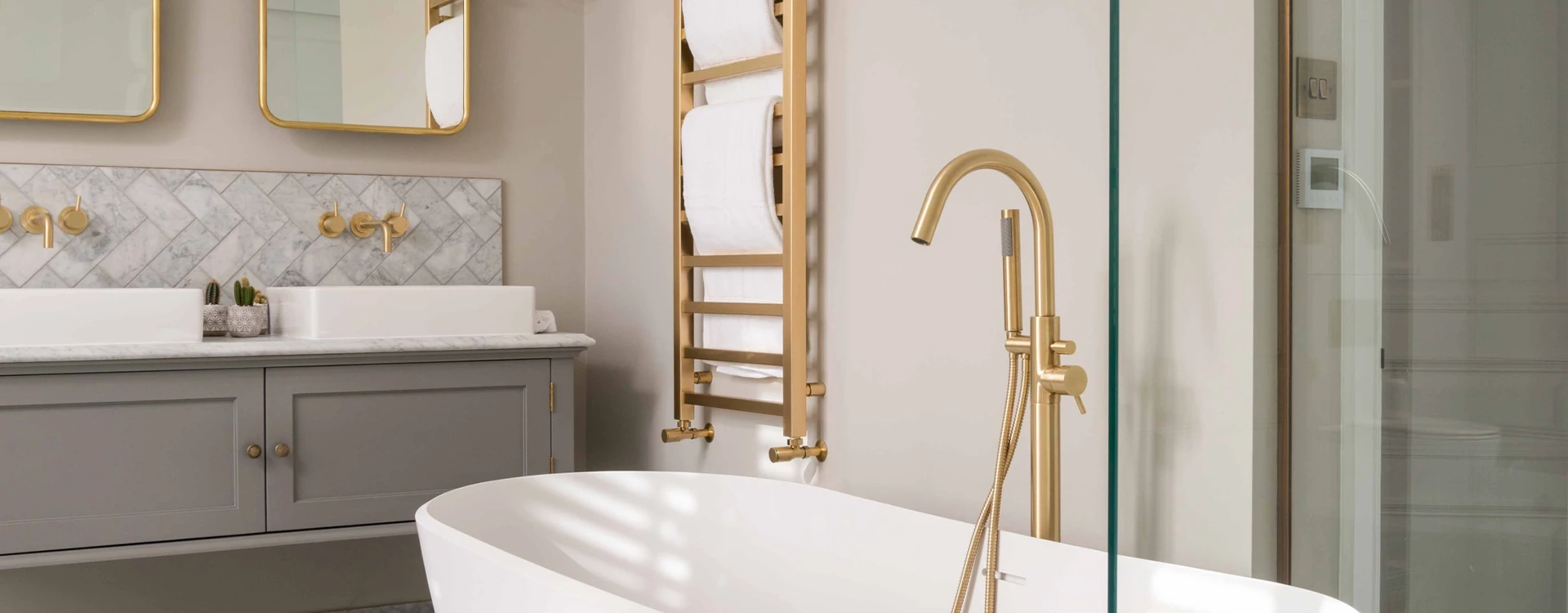 Bathroom With Gold Fittings London